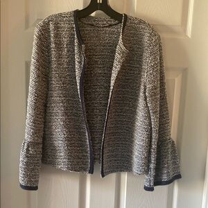 Chic Textured Open Front Jacket